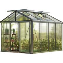 GFP - Invernadero Diamas 22 Light 235x311 cm placas alveolares de 12 mm, color aluminio natural