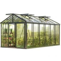 GFP - Invernadero Diamas 24 Light 235x460 cm placas alveolares de 12 mm, color antracita