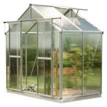 Tendapro - gfp Invernadero Saphir 2 estructura de aluminio 259x133 cm, placas alveolares de 8 mm, con sistema de apertura automático de ventanas y