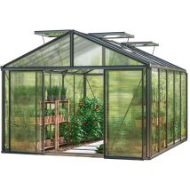 Serra Asteria 23 Premium 311 X 385 Cm, Lastre A Doppia Parete Spesse 16 Mm, Colore Antracite - Gfp