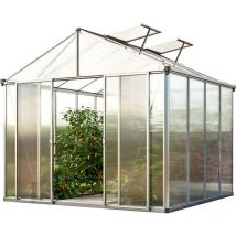 GFP - Serra Rubin 4 telaio in alluminio 262 x 258 cm, lastre a doppia parete di 10 mm, non si deforma ed è resistente alle intemperie