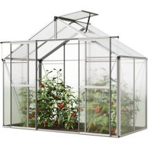 Serre de jardin Orchidee 2 structure en aluminium 256 x 131 cm panneaux en polycarbonate - GFP