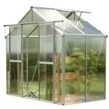 GFP Serre Saphir 2 cadre aluminium 259x133 cm Plaques double paroi 6 mm indéformables & résistantes aux intempéries