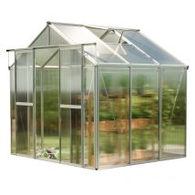 Serre Saphir 3 cadre aluminium 259x195 cm Plaques double paroi 6 mm indéformables & résistantes aux intempéries - GFP