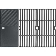 43 x 62,5 cm Grille et plaque de cuisson en fonte pour Charbroil, Enders Boston 3, Enders Monroe Pro 3, Barbecook Siesta 310, Landmann Triton 3 & 4,