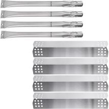 Universal Brûleur Tube 38,2CM et Plaque de Chaleur 37CM pour Charbroil, Nexgrill, Sunbeam, Grill Master 720-0697, Barbecook, brûleur et couvercle de