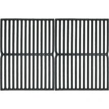 38 cm Grillrost Gusseisen für Weber Spirit 200 E210 S210 Gasgrills mit 2 Seitlichen Brennerknöpfen (2007-2012), Spirit 500, Genesis Silver a,