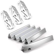 GFTIME 43,4cm Flavorizer Bars et 31,8cm Déflecteurs de Chaleur en acier inoxydable pour Weber Genesis II E-310 330 335, II S-335, II LX S/E-340 (2017
