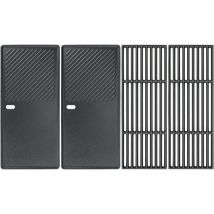 43cm Grille et Plaque de cuisson en fonte pour Charbroil Advantage 225s, Enders Boston 4, Enders Monroe pro 4 (pas pour Monroe 3/4), Master Chef
