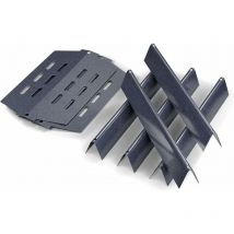 44,5cm 7621 Flavorizer bars et 34cm 7622 déflecteur de chaleur en acier porcelainé pour Weber Genesis i 300 E310 E320 E330 S310 S330 bouton de