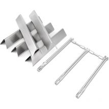 GFTIME 7636 Flavorizer Bar et 69787 Brûleur pour Weber Spirit I & II 300 E/S/SP 310 320 avec bouton de brûleurs avant (2013-2017), Weber Spirit LX
