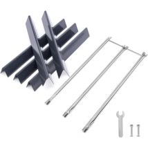 71cm brûleur et 57cm Barres Flavorizer pour Weber Spirit 300 E310 E320 bouton de réglage à droite (2007-2012), Spirit 700, Weber 900, pour Weber 7508