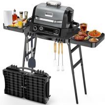 Gftime - Chariot de barbecue portable universel pour Enders Urban, Weber Q100, Q200, Q300 Series, Ninja Woodfire Grill, Burnhard Wayne, support de