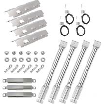 Universel Accessoires Kit - tube de brûleur 36,5cm, diffuseur de chaleur 37cm et croisé tube pour Charbroil, Barbecook Vanilla, Barbecook 300,