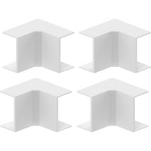Ggk - Lot De 4 Angles Intérieurs Blancs Pour Moulure Électrique 10 X 20 (12 X 22)