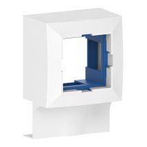 Ggk - Boîtier Adaptateur Blanc Pour Appareillage 45 X 45 / Pour Moulure Électrique 15 X 30