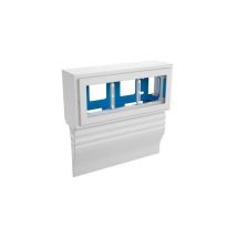 Boitier appareillage triple 45X45 pour plinthe électrique belle époque 20X80MM blanc 114312 - GGK