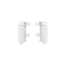 Lot de 2 embouts de finition pour plinthe électrique belle époque 20X80MM blanc 114121 - GGK