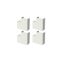 Lot de 4 angles plats pour moulure électrique 7X12MM blanc EAN8022 - GGK