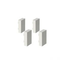 Lot de 4 embouts de finition pour moulure électrique 7X12MM blanc EAN8021 - GGK