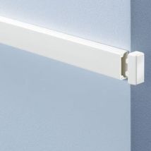 Moulure Électrique Blanche Adhésive 10 X 20 (12 X 22) - Longueur 1,2m - Ggk