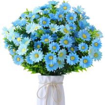 Langray Lot De 6 Marguerites Fleurs Artificielles - Marguerites Artificielles Fleurs En Plein Air Fausses Plantes, Pour Fenêtre, Bote À Suspendre, 
