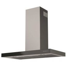 Cappa decorativa a parete 90 cm 63 dB 564 m3/h acciaio inox/nero - GHBS97IX - glem