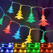 KZQ - Ghirlanda di luci per albero di Natale, 6M 40 led Lucine a batteria, 2 modalità Monocromatiche e luminose Ghirlanda di luci per interni,
