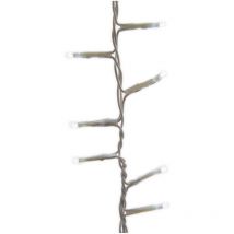 Ghirlanda led compatta lampeggiante da esterno bianca fredda 16m 750l cavo bianco