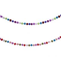 Ghirlanda navideña de poliéster, 2 colores surtidos, 150 cm de altura, 2 cm de diámetro