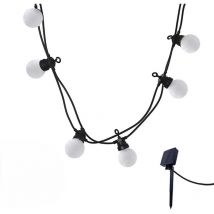 Ghirlanda luminosa solare 10 globi 5.7M party milky solar