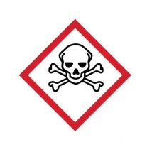 Sitesafe - ghs Skull & Cross Bones Symbol -S/Adh Vinyl (50X50mm), Pack of 10