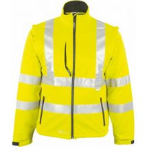 Giacca Softshell Ad Alta Visibilità Taglia m, Giallo Fluo