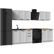 Gianna - Cucina completa l 200 cm 6 pezzi - compreso il piano di lavoro - Contenitori e mobili da cucina