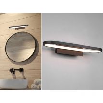 Led Badezimmer Wandleuchte gianni in Schwarz - Spiegelleuchte, Breite 40cm