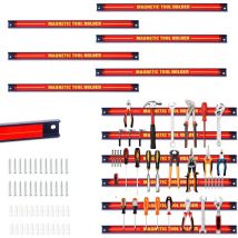 Giantex 12 X 46 Cm Magnetic Strip Tool Strong Magnetic Tool Holder Wall Magnetic Rail For Tools Wall Holder Magnetic Tool Bar Including Mounting 