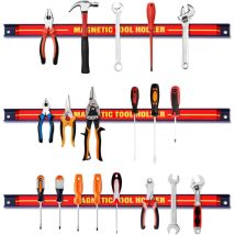 Giantex 3x Magnetic Strip Tool 46 Cm Tool Holder Magnet Strong Magnetic Rail For Tools Magnetic Rail Magnetic Holder Magnetic Tool Bar Wall Holder 