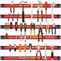 Giantex 6x Magnetic Tool Strip Set 46 Cm Magnetic Rail Magnetic Tool Holder Wall Including Mounting Material Magnetic Strip Tool Magnetic Tool Bar 