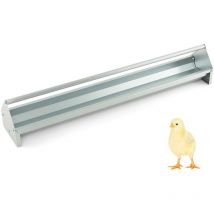 Costway Mangeoire Poules Portable, Mangeoire à Poulet en Galvanisé 15 l pour 12 Poulet, Trous de Drainage, Tige Rotative, Mangeoire à Volaille,Facile