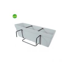 Balconetta con ganci quadri bianca 50x17x17 cm.