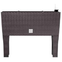 Giardiniere alto rettangolare da 30 litri con autoirigue 60 x 25 x 46 cm con gambe di colore antracite