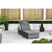 Modern Furniture Direct - giardino Rattan Sun Lounger Luxury Rattan Sunbed for Garden & Patio Furniture