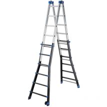 Echelle pliable multifonction télescopique 4x6 échelons 6,35m/7,15m Hailo ProfiLine