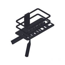 Giesse - Giese Panier de douche piano 30766-14 Halter pour rasoir + essuie-glace, noir mat