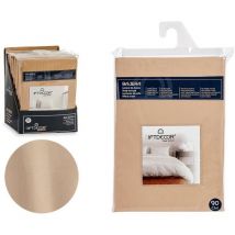 Sábana bajera beige cama de 135 (135 x 200 cm)