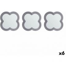 Giftdecor - Gift Decor Set ofSpiegel Flower Silber Polypropylen 78 x 26 x 2,5 cm (6 Stück)