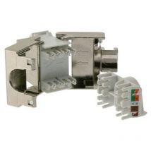 Gigamedia - PRJC6A10G Core Cat6A 10G sin herramientas RJ45 blindado - Gris