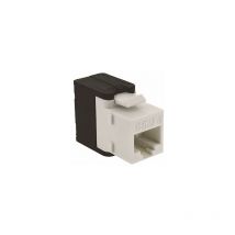 Noyau - rj45 - cat6 - keystone - non blindé sans outil - gigamédia prjc6utl - Blanc