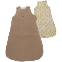 Gigoteuse bébé réversible Lune / Safari Rose Blush 6-24 mois