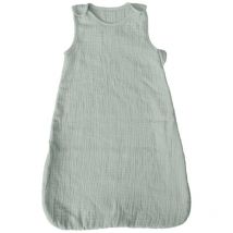 Gigoteuse Bébé Sans Manches - 100% Gaze de Coton - 70x40 cm - Vert .